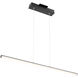 Float LED 48 inch Matte Black Pendant Ceiling Light 